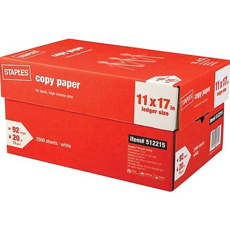 Staples Copy Paper 11 X 17 Case Staples