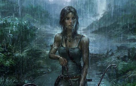 Art Tomb Raider Lara Croft Girl Jungle Hd Wallpaper Joss Wallpapers