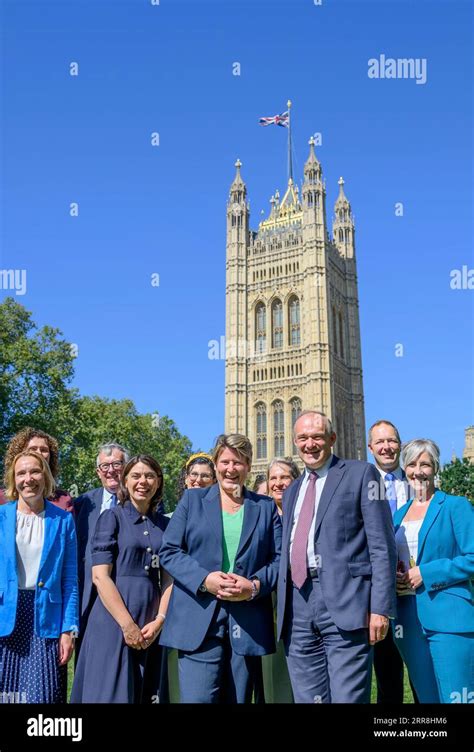 Liberal Democrat Mps Gather In Victoria Tower Gardens Westminster To