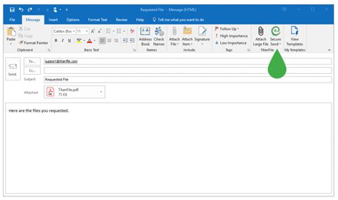 How To Send Secure Email Attachments In Outlook Titanfile