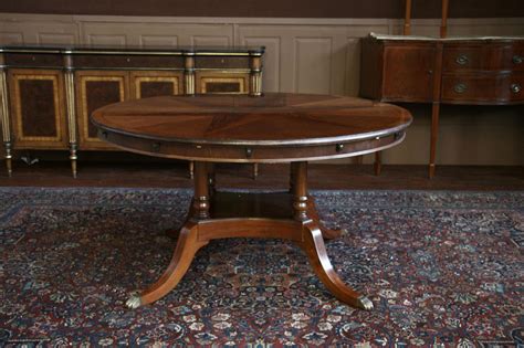 The expansion leaves are hidden in the body of the table. Dining Room : Expandable Round Dining Table Upgraded Into A Round Dining Table And Also A Kind ...