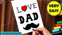 HOW TO DRAW FATHER’S DAY CARD | FATHERS DAY DRAWING - YouTube