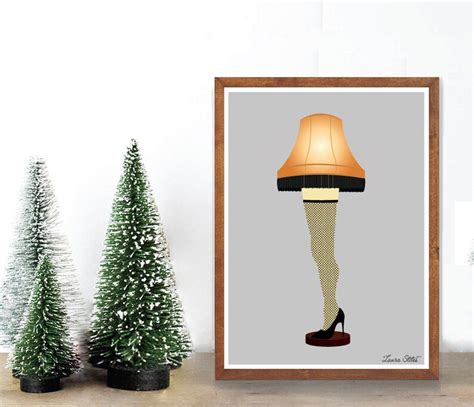 A Christmas Story Leg Lamp Posterprint Minimalist Christmas Etsy