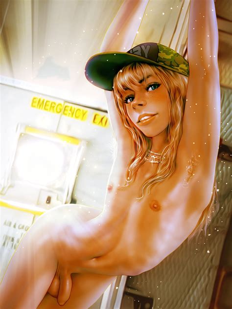 Rule 34 Androgynous Armpit Hair Armpits Balls Basil Yuni Blonde Hair Blue Eyes Camouflage