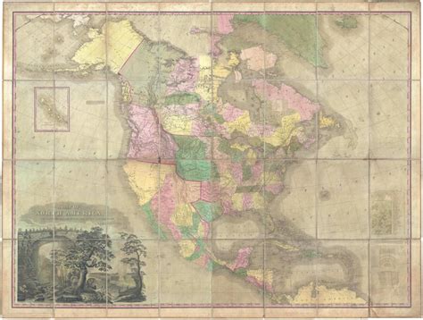 Unrecorded 1845 Edition Of The Tanners Map Of North America With