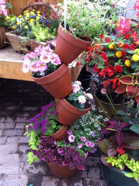 Terra Cotta Pots Stack Them Terracotta Pots Backyard Garden Garden
