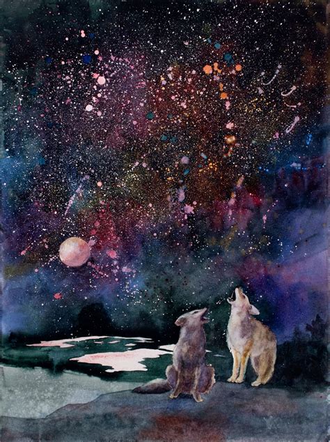 Starry Sky Watercolor At Getdrawings Free Download