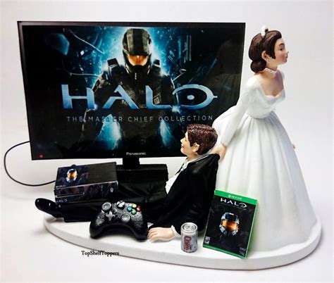 Wedding Cake Topper Video Game Custom Master Chief Xbox One 2525077
