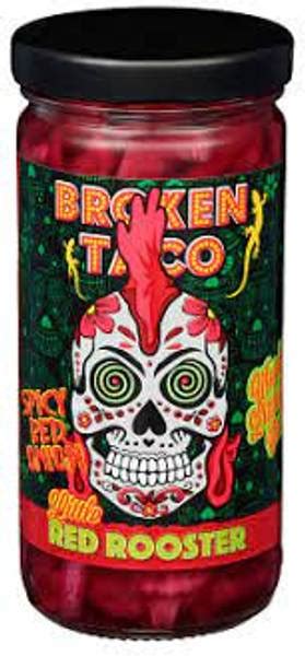 Broken Taco Hot And Sweet Red Onions 226 G Norway Americana