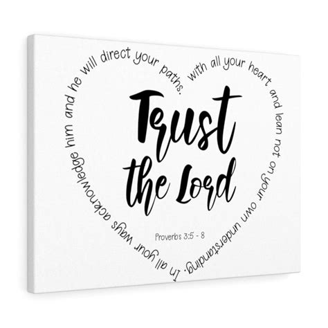 Scripture Walls Trust The Lord Proverbs 35 8 Bible Verse Canvas