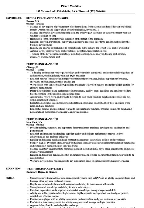 You can also read more on the best way to use our resume samples here. Purchasing Manager Resume | louiesportsmouth.com
