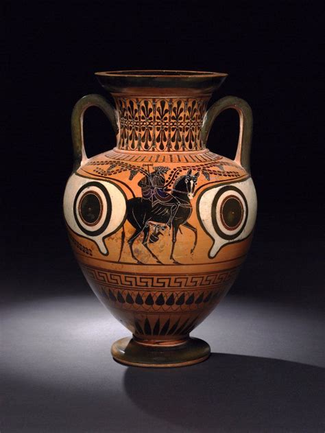 Honorthegods Black Figured Neck Amphora Hephaistos On A Donkey