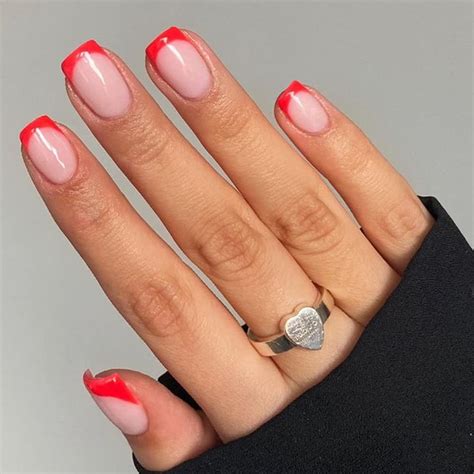 pink and red french manicure ubicaciondepersonas cdmx gob mx