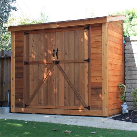 Spacesaver 8 Ft W X 4 Ft D Solid Wood Lean To Tool Shed Tool Sheds