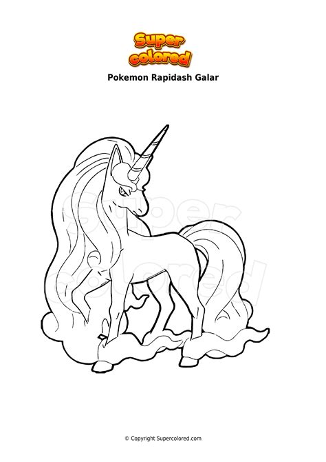 Dibujo Para Colorear Pokemon Rapidash Galar