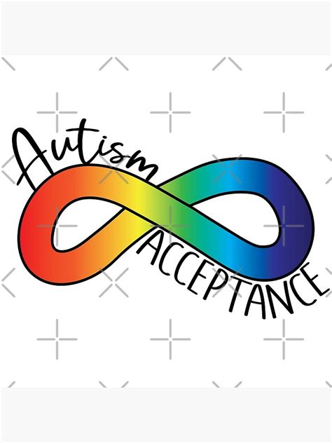 Autism Acceptance Rainbow Infinity Symbol Poster By Indie Designs