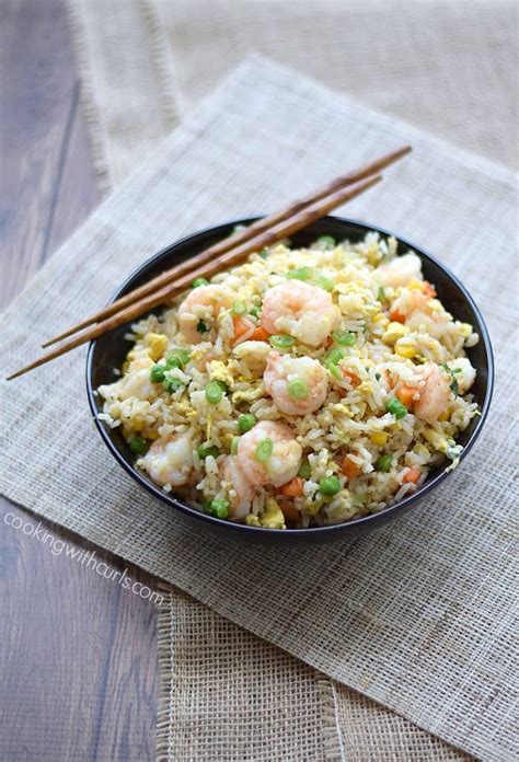 Shrimp Fried Rice Cooking With Curls