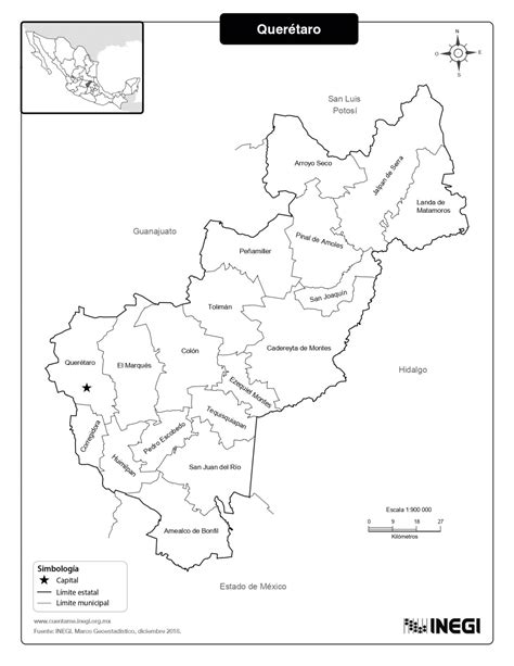 Mapa Del Estado De Querétaro Con Municipios Mapas Para Descargar E