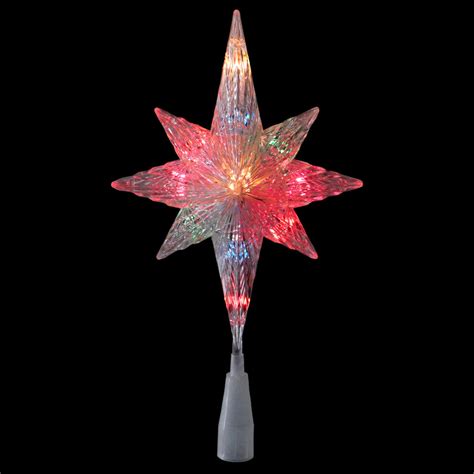 11 Lighted Clear 8 Point Star Of Bethlehem Christmas Tree Topper
