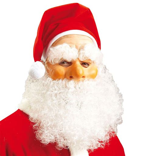 Santa Claus Mask With Beard Tash Eyebrows New Years Party Masks