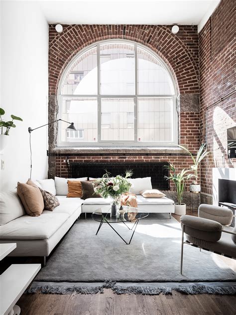 Before you start designing, measure the length and width of each room you intend to. Loft with an exposed brick wall - COCO LAPINE DESIGNCOCO LAPINE DESIGN
