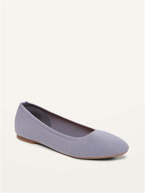 Old Navy Knit Almond Toe Ballet Flats For Women