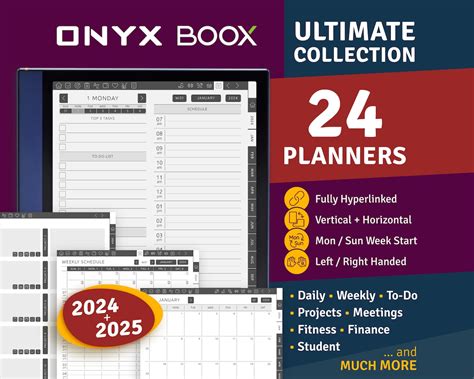 Boox Note Air Digital Planner Bundle 2024 2025 Ultimate Collection Pack