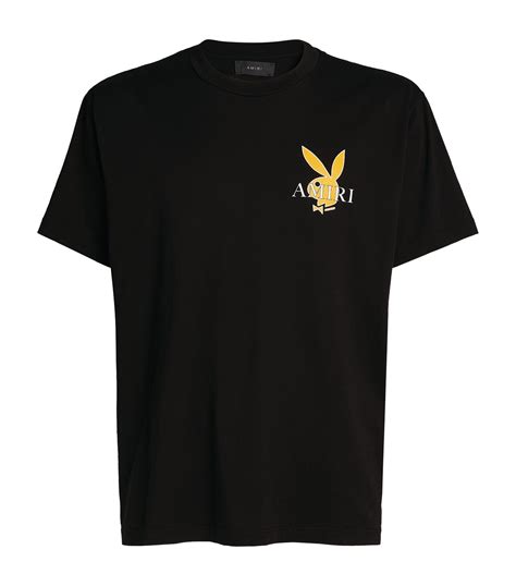 Amiri Black Playboy Bunny Cover T Shirt Harrods Uk