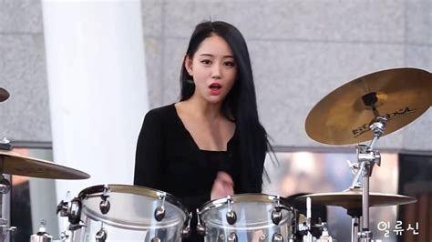 Beautiful Korean Girl A Yeon Drumming Youtube