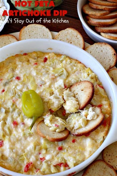 Hot Feta Artichoke Dip Cant Stay Out Of The Kitchen