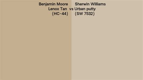 Benjamin Moore Lenox Tan Hc 44 Vs Sherwin Williams Urban Putty Sw