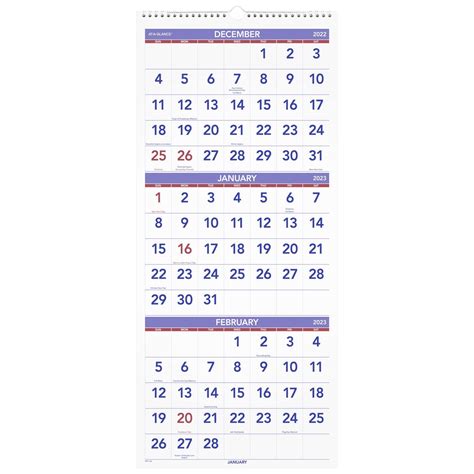 At A Glance 2023 Wall Calendar Planner 14 Month Paper 12 X 27