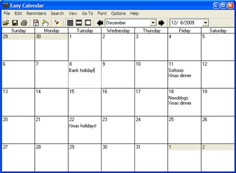 Easy Calendar Download