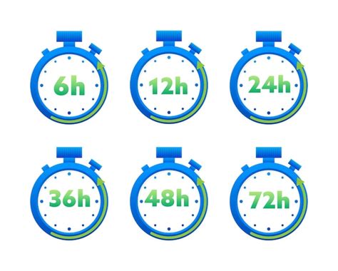 Premium Vector Set Of Vector Stopwatch Icons Showing Different Hours