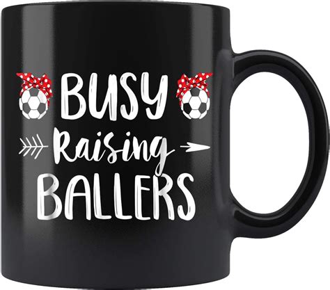 Busy Raising Ballers Soccer Mother S Athlete Mug Coffee Mug T Tea Cups Home
