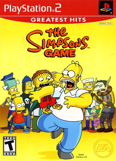 the simpsons game cover or packaging material mobygames