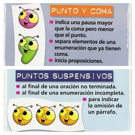 Puntos Y Coma And Puntos Suspensivos Teaching Spanish Education Teaching