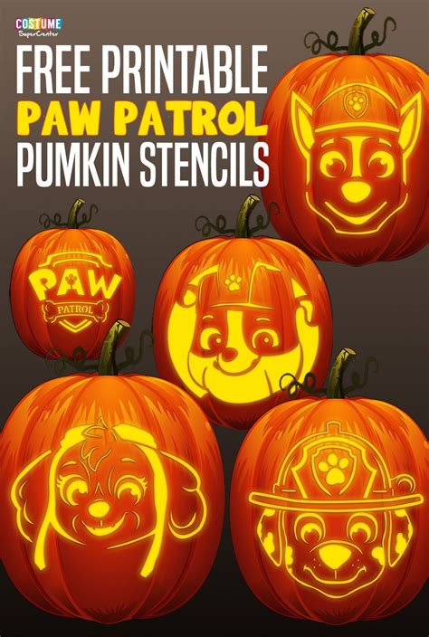 Free Paw Patrol Pumpkin Stencils Costume Supercenter Blog Pumpkin
