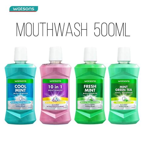 watson mouth wash cool mint fresh mint 500 ml shopee malaysia