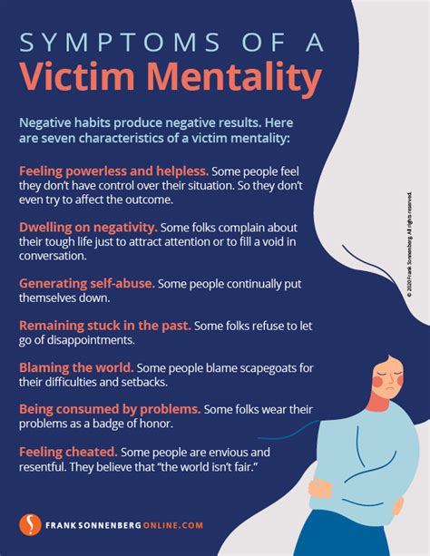 Symptoms Of A Victim Mentality — Frank Sonnenberg Online