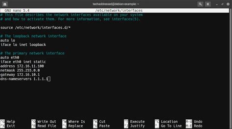 Linux Basics Configuring A Static Ip In Debian Tech Addressed