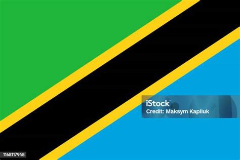 Vector Flag Of Tanzania Eps 10 Vector Illustration Dodoma Stock