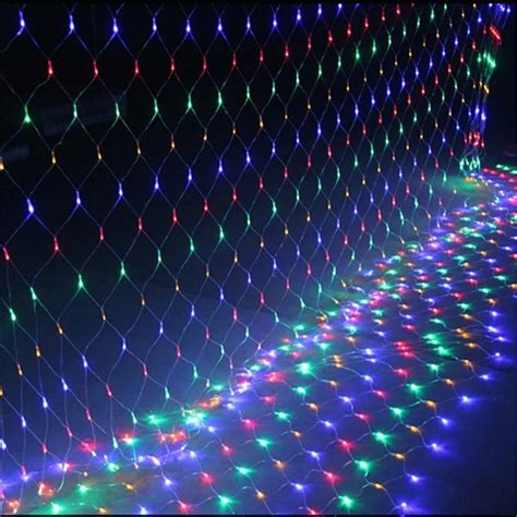 Outdoor Ac220v Led Net String Lights 3x2m 192leds Multicolor Fairy