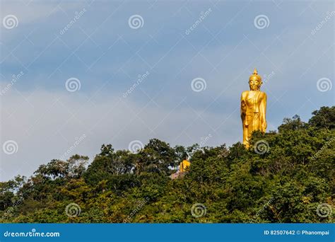Big Buddha Statue On Mountain In Nong Bua Lam Phuthailand Stock Photo