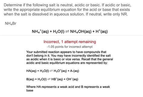 Solved Determine If The Following Salt Is Neutral Acidic Or