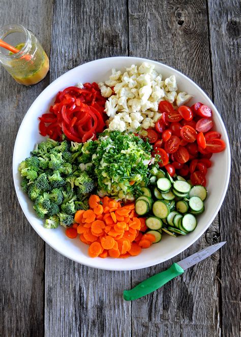 Marinated Fresh Vegetable Salad Recipe Veggie Salad Recipes Marinated Vegetables Veggie Salad