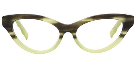 Astrid Green Cat Eye Glasses Vooglam