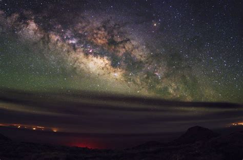 Majestic Milky Way Galaxy Rises Over Remote Island Photo Space