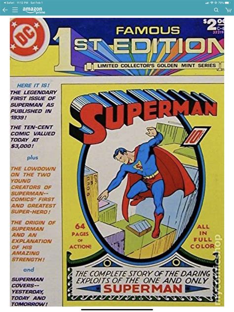 Famous First Edition C 61 Superman 1 Inside Cover 1979 By Garcia