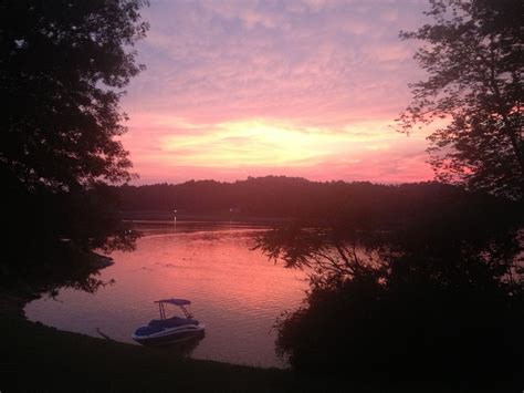 Sunset Over Summersville Lake Summersville Wv Sunset West Virginia